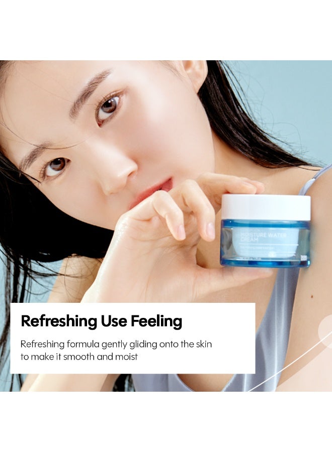 TENZERO Collagen Moisture Water Cream 50g - Intense Hydrating Face Moisturizer with Hydrolyzed Collagen, Improves Skin Elasticity, Non-Sticky & Lightweight K-Beauty Cream for All Skin Types - Image 5